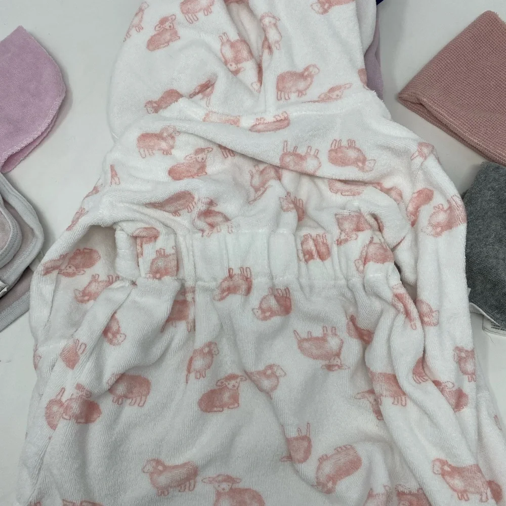 Baby Bathrobe and Washcloth Bundle